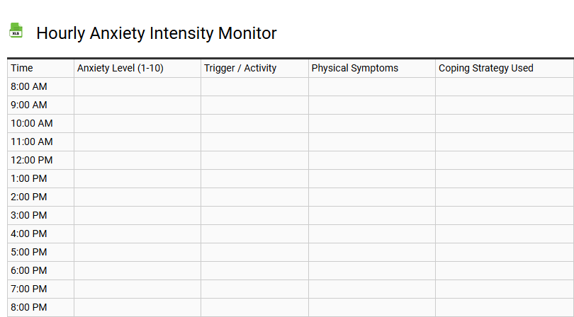 Hourly Anxiety Intensity Monitor