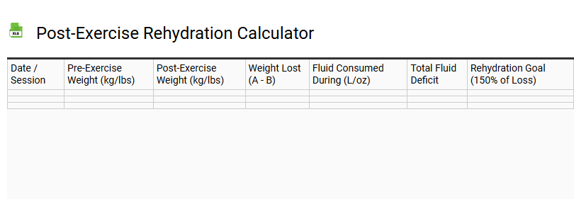 Post-Exercise Rehydration Calculator