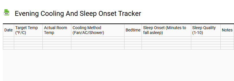 Evening Cooling and Sleep Onset Tracker