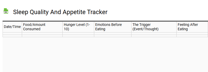 Sleep Quality and Appetite Tracker
