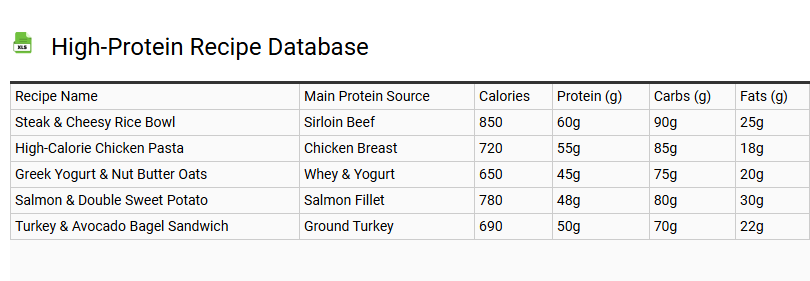 High-Protein Recipe Database