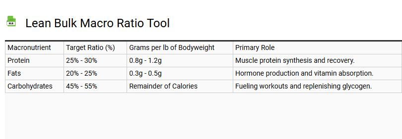 Lean Bulk Macro Ratio Tool