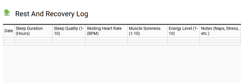 Rest and Recovery Log