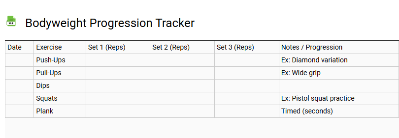 Bodyweight Progression Tracker
