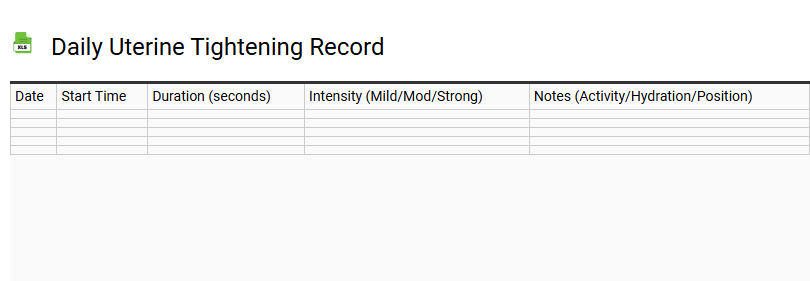Daily Uterine Tightening Record