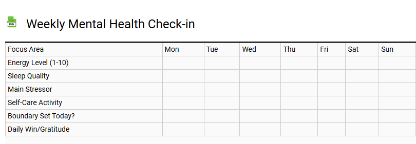 Weekly Mental Health Check-in