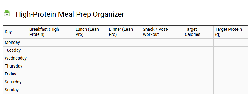 High-Protein Meal Prep Organizer