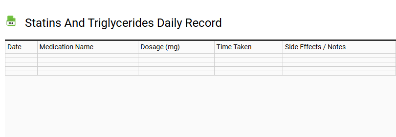 Statins and Triglycerides Daily Record