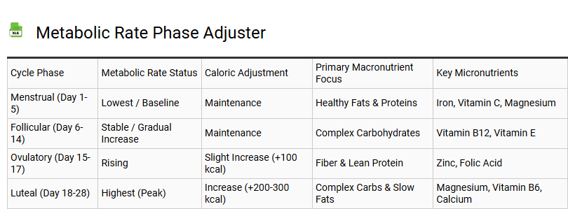 Metabolic Rate Phase Adjuster