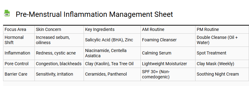 Pre-Menstrual Inflammation Management Sheet