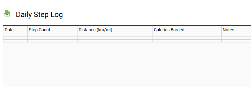 Daily Step Log