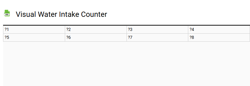 Visual Water Intake Counter