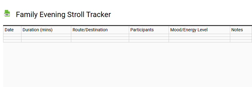 Family Evening Stroll Tracker