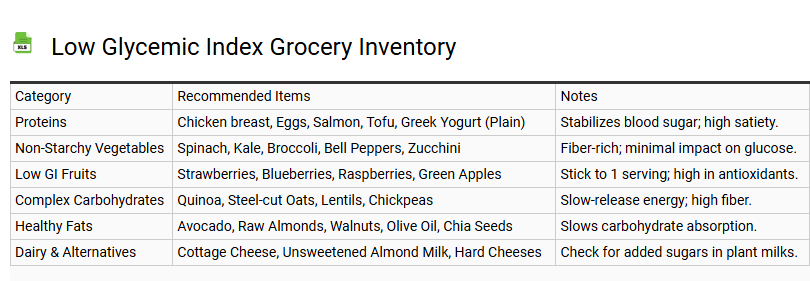 Low Glycemic Index Grocery Inventory