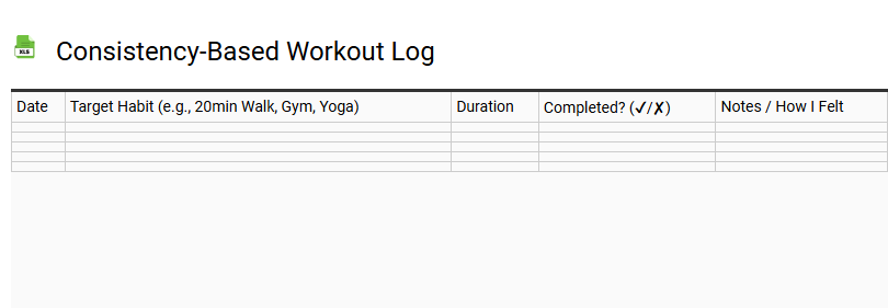 Consistency-Based Workout Log