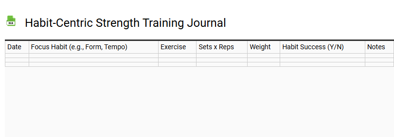 Habit-Centric Strength Training Journal