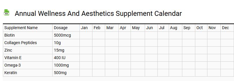 Annual Wellness and Aesthetics Supplement Calendar
