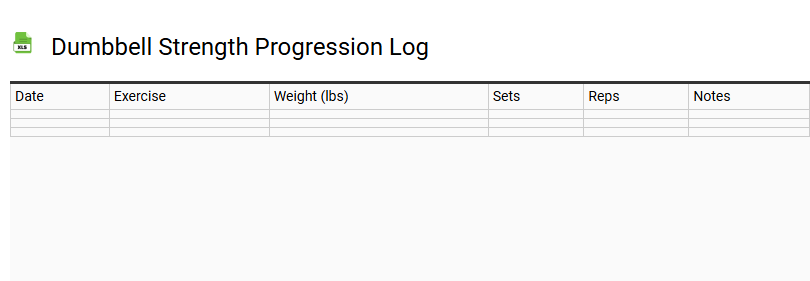 Dumbbell Strength Progression Log