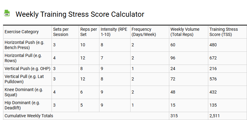 Weekly Training Stress Score Calculator