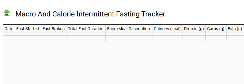 Macro and Calorie Intermittent Fasting Tracker