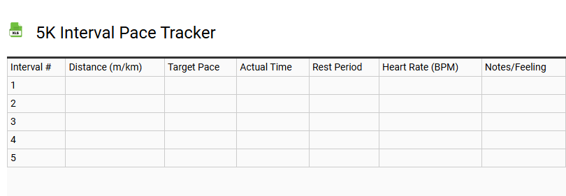5K Interval Pace Tracker