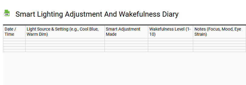 Smart Lighting Adjustment and Wakefulness Diary