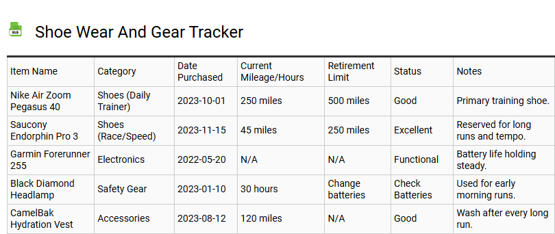 Shoe Wear and Gear Tracker