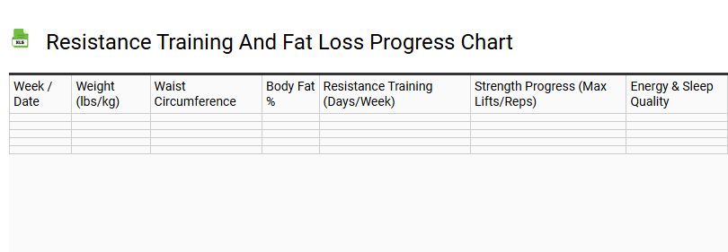 Resistance Training and Fat Loss Progress Chart