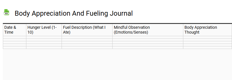Body Appreciation and Fueling Journal