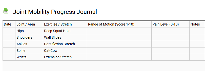 Joint Mobility Progress Journal