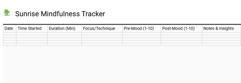 Sunrise Mindfulness Tracker