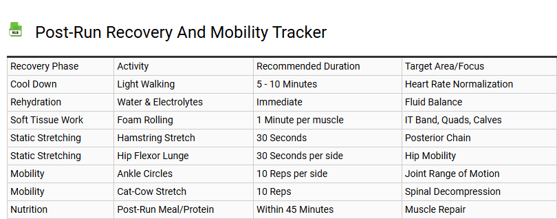 Post-Run Recovery and Mobility Tracker