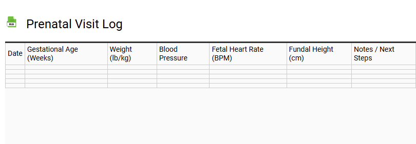 Prenatal Visit Log