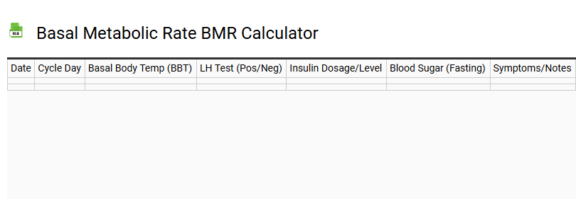 Basal Metabolic Rate BMR Calculator