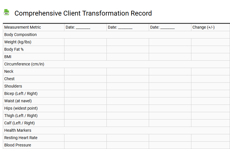 Comprehensive Client Transformation Record