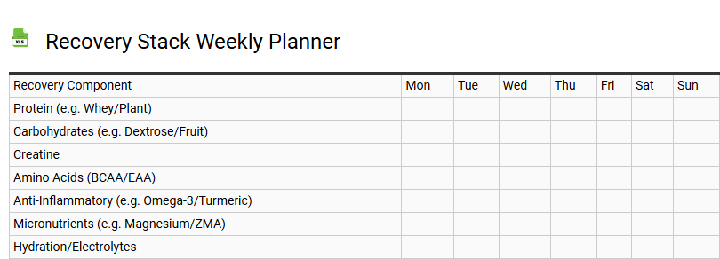 Recovery Stack Weekly Planner