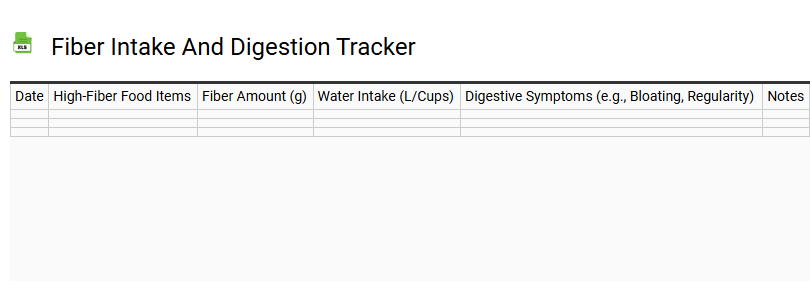 Fiber Intake and Digestion Tracker
