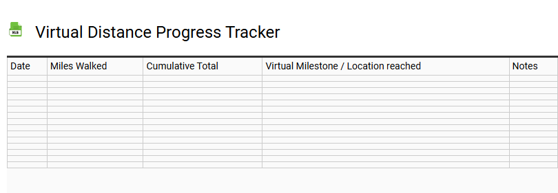 Virtual Distance Progress Tracker