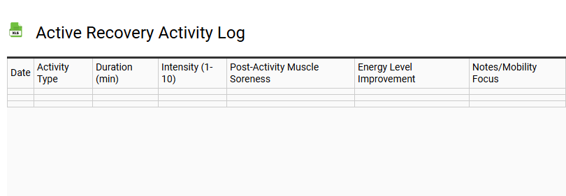 Active Recovery Activity Log