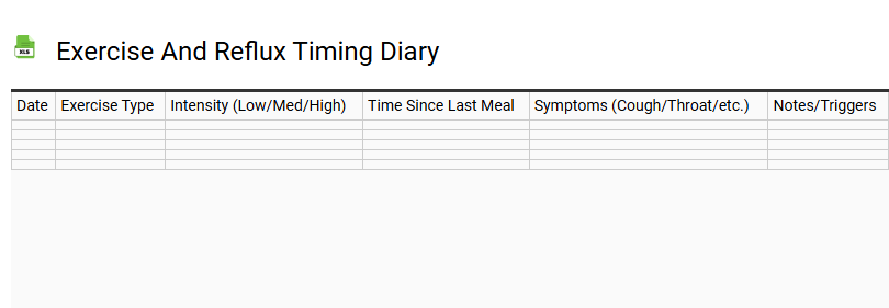 Exercise and Reflux Timing Diary