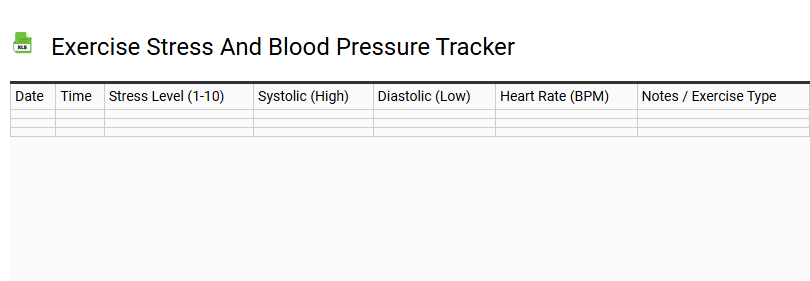 Exercise Stress and Blood Pressure Tracker