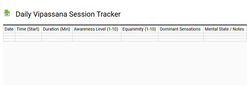 Daily Vipassana Session Tracker