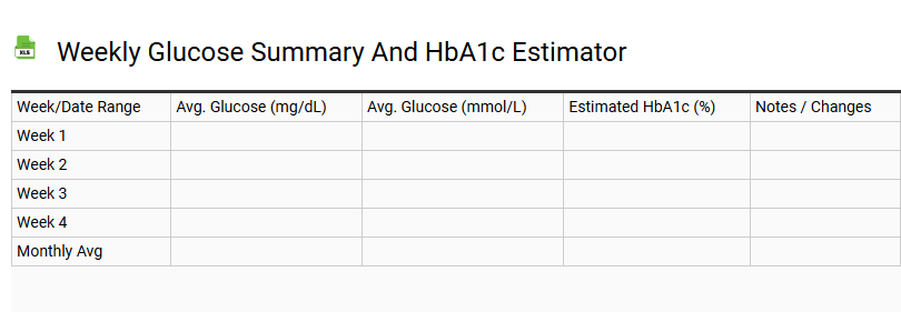 Weekly Glucose Summary and HbA1c Estimator