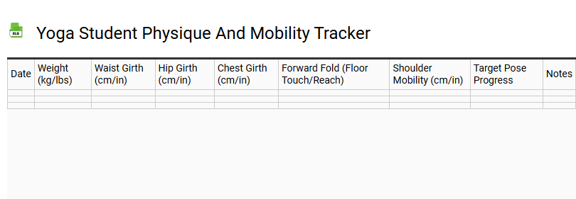 Yoga Student Physique and Mobility Tracker