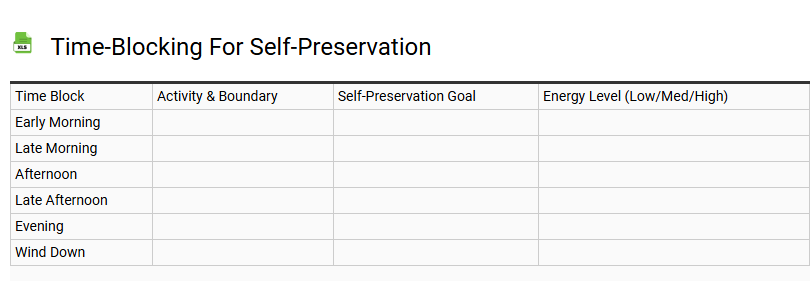 Time-Blocking for Self-Preservation