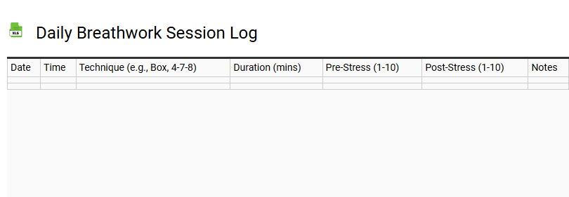 Daily Breathwork Session Log