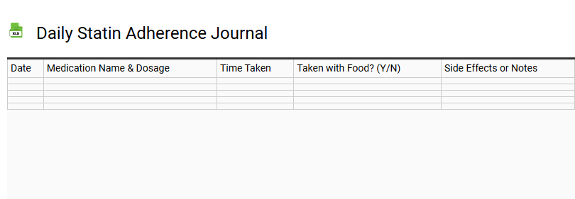 Daily Statin Adherence Journal
