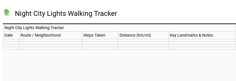 Night City Lights Walking Tracker