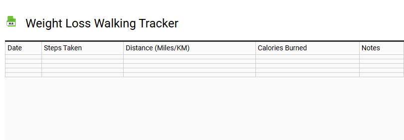 Weight Loss Walking Tracker