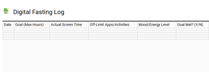 Digital Fasting Log